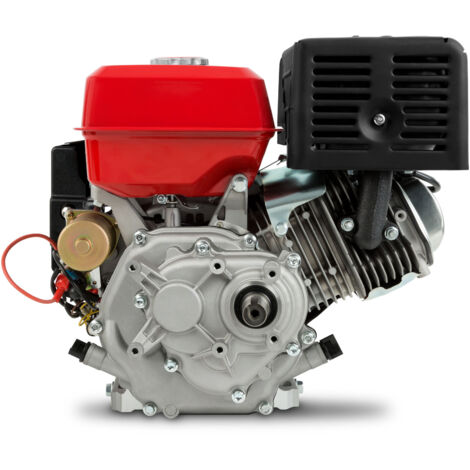 EBERTH 13 CV Moteur Thermique à Essence Moteur de Kart avec Réducteur 2:1, Arbre de 25 mm Ø, Démarreur Électrique, Sécurité Contre Manque dhuile, 4 Temps, 1 Cylindre, 389 CC Cylindrée