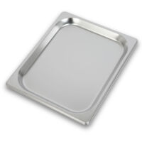 Bac GN 1/2 inox profondeur 20mm, hygiénique, -40° à +300°C, bain-marie pro – VERTES