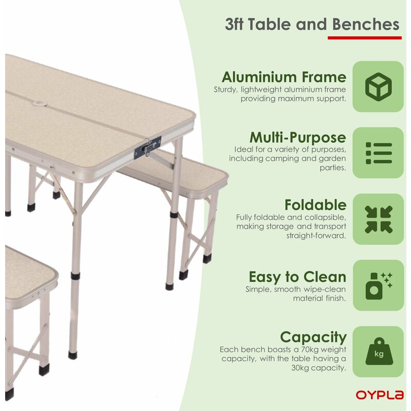 Oypla discount folding table