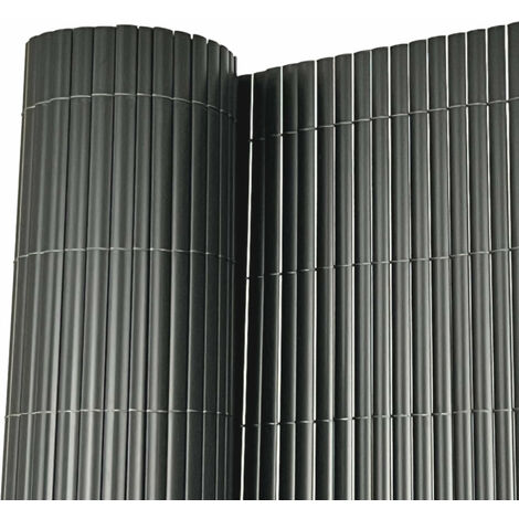 Oypla 1m x 5m Grey PVC Outdoor Garden Fencing Privacy Screen Roll (1/5)