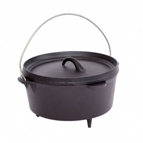 Oypla 4L Non Stick Cast Iron Dutch Oven Casserole Dish Camping Cooker (1/5)