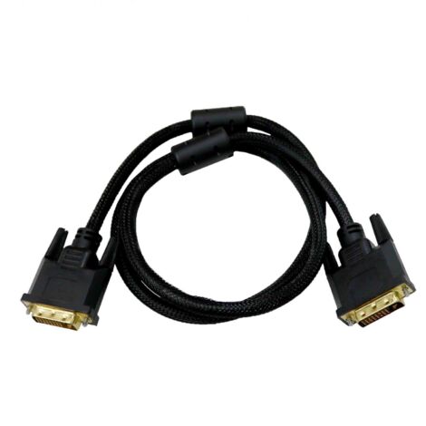 Oypla 1m DVI-D 24 + 1 Pin Male to Male Dual Link Cable Lead Gold (1/4)