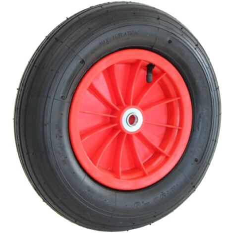 Oypla 14" 3.50-8 Plastic Rim Wheelbarrow Replacement Pneumatic Tyre Wheel (1/5)