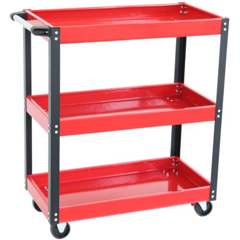 Oypla Heavy Duty 3 Tier Mobile Workshop Garage Tool Storage Trolley (1/5)