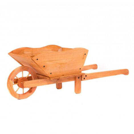 Oypla Garden Wooden Wheelbarrow Flower Planter Ornamental Plant Pot (1/5)