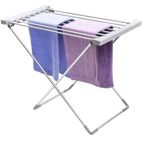 Oypla Electrical Heated Folding Clothes Horse Airer Dryer Bar