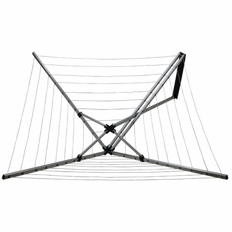 Oypla 5 Arm 27m Folding Wall Mounted Clothes Dryer Airer Washing Line