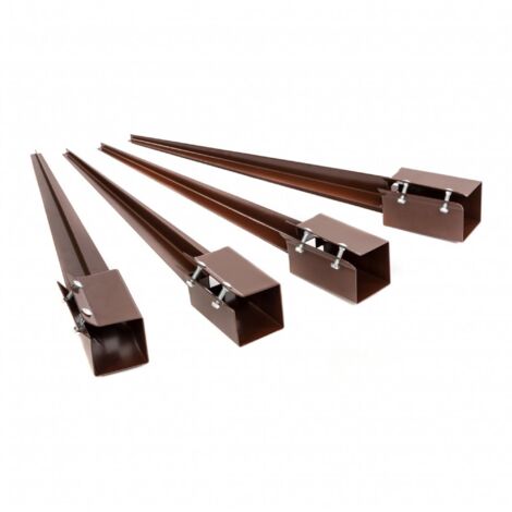 Oypla 4x Heavy Duty Drive Down Fence Post Anchor Spike Grip Holder - 75 x 750mm (1/5)