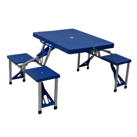 Oypla Portable Folding Outdoor Picnic Pit Table and Bench Set 4 Seats (1/5)