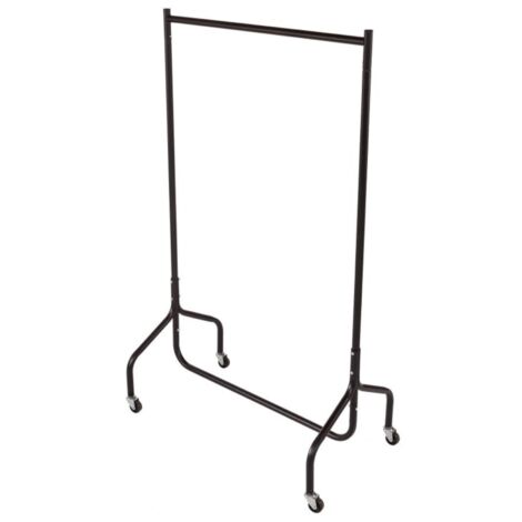 Oypla 3ft Garment Clothes Rail Super Heavy Duty All Metal Black (1/5)