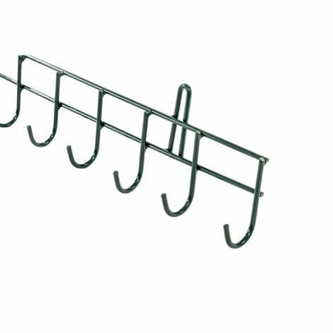 Oypla 16 Hook Wall Mounted Garden Tool Storage Rack Hanger Shed & Garage