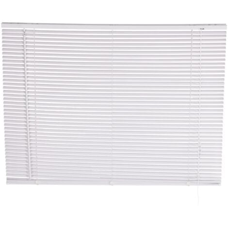 Oypla 120 x 150cm PVC White Home Office Venetian Window Blinds with Fixings