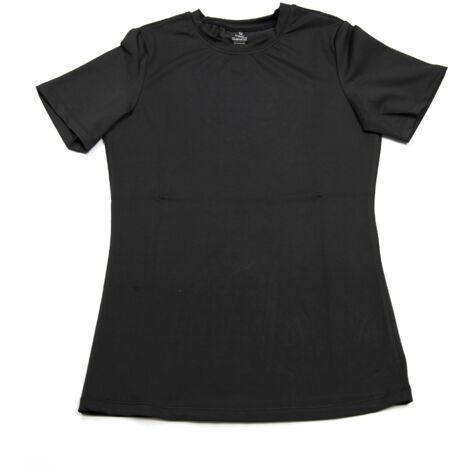 Coco Equestrian Black Ladies Womens Kids Short Sleeve Lightweight Breathable Horse Riding Equestrian T-Shirt - S
