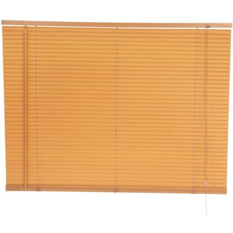 Oypla 120 x 150cm PVC Teak Wood Grain Effect Home Office Venetian Window Blinds with Fixings