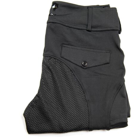 Coco Equestrian Black Ladies Womens Kids Horse Riding Tights Jodhpurs Breeches Leggings - XS