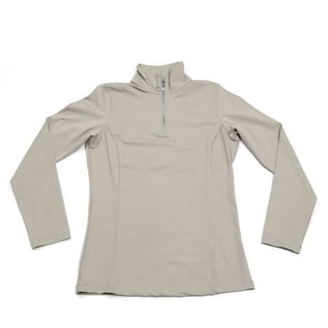 Coco Equestrian Grey Ladies Womens Kids Long Sleeve Horse Riding Equestrian Base Layer Shirt - XS
