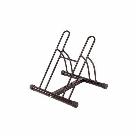 Oypla Double Heavy Duty Bike Bicycle Floor Parking Stand Holder Storage ...