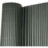 Oypla 1m x 4m Grey PVC Outdoor Garden Fencing Privacy Screen Roll