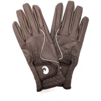 Coco Equestrian Brown (S) Breathable Synthetic Leather Horse Riding Gloves