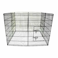 Oypla 91cm Large Folding Pet Dog Rabbit Run Play Pen Cage Enclosure Fence