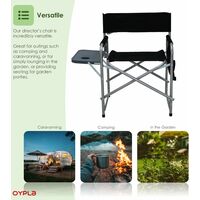 Oypla Folding Lightweight Outdoor Portable Directors Camping Chair