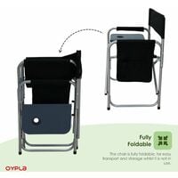 Oypla Folding Lightweight Outdoor Portable Directors Camping Chair