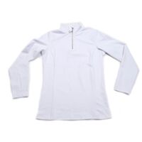 Coco Equestrian White Ladies Womens Kids Long Sleeve Horse Riding Equestrian Base Layer Shirt - L