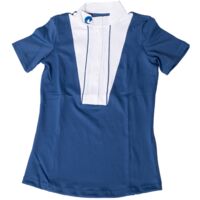 Coco Equestrian Navy Ladies Womens Kids Short Sleeve Horse Riding Equestrian Show Shirt - XS