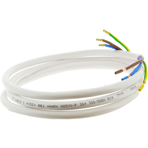 Câble HO5VVF 3G4 2 m C00295719 pour Cuisinière CARREFOUR HOME, HOTPOINT ...