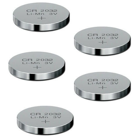 Pile bouton lithium 3V par 5 CR2032 DL2032 6032401415 pour Outillage