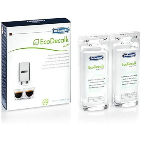 Delonghi – Détartrant EcoDecalk 2 x 100 ml – Solution biodégradable pour cafetières – Lutte contre le calcaire – Prolonge la durée de vie de l'appareil - 5513296011