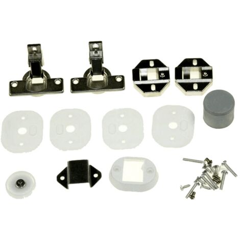 Kit charnières d'encastrement  C00666271 pour Lave linge BAUKNECHT, BLAUPUNKT, ESSENTIEL B, HOTPOINT ARISTON, INDESIT, WHIRLPOOL , LAVE LINGE HUBLOT ENCASTRABLE ESSENTIELB EELF814-1B, LAVE LINGE HUBLO