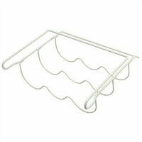 Home Equipement – Support universel 3 bouteilles blanc pour réfrigérateur – Hauteur 11 cm – Largeur 32 cm – Profondeur 30 cm – Compatible avec plusieurs modèles