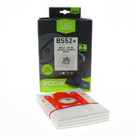 Sacs microfibres adaptable par 4 HEBS52+ pour Aspirateur BOSCH, HANSEATIC, SELECLINE, SEVERIN, SIEMENS, UFESA , DINO ULTRA, MOVEON MINI, SPHERA 1800W NOIR