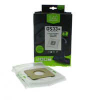 Sacs microfibres adaptable par 4 HEGS33+ pour Aspirateur BESTRON, BLUESKY, BOMANN, CLATRONIC, DOMEOS, FAR, HANSEATIC, LG GOLDSTAR, MELISSA, MOULINEX, PROLINE, ROWENTA, SOLAC , CITY SPACE, POWER SPACE