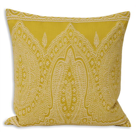 Riva Home Paisley Cushion Cover (50x50cm) (Yellow)