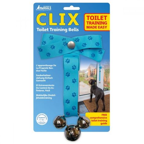 Company Of Animals Clix Dog Toilet Training Bells With Guide (One Size) (Blue)
