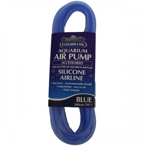 Interpet Aquarium Air Pump Silicone Air-Line Tubing (One Size) (Blue)