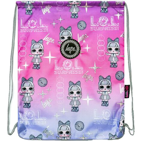 Hype LOL Surprise Dancebot Drawstring Bag (One Size) (Pink/Lilac) - Pink/Lilac