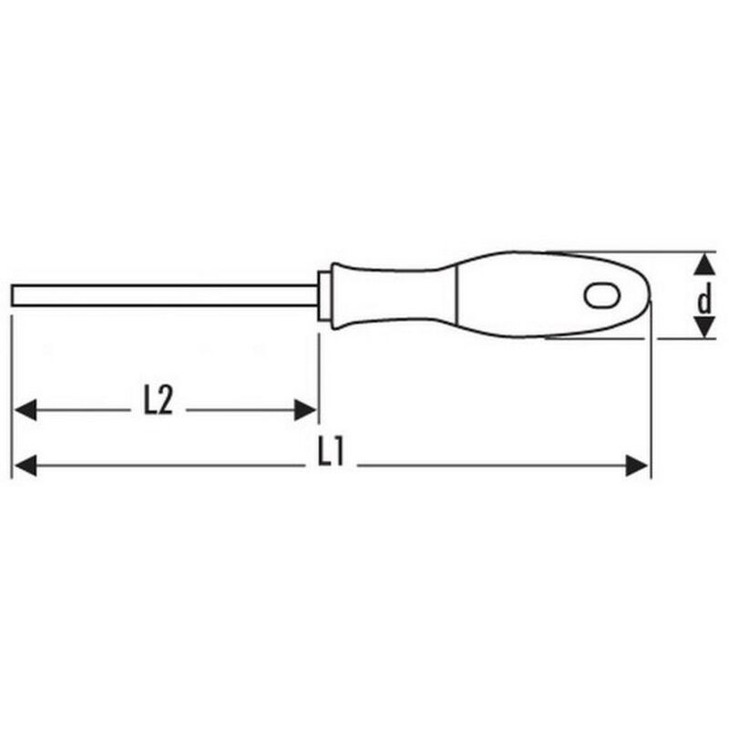 Destornillador Electricista 1000v 93 Felo 6,5x1,2x150 Plana