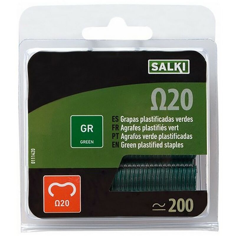 Salki 0111220 Blister omega 20 galvanizada grapa para anillado