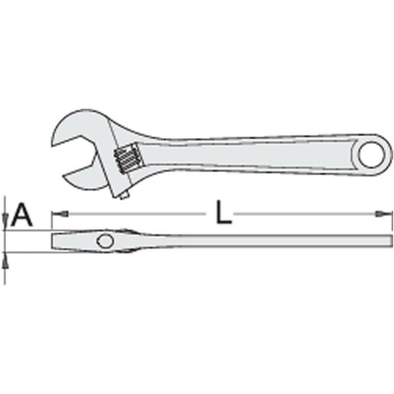 LLAVE INGLESA AJUSTABLE 8 200MM 250/1 - LLAVES