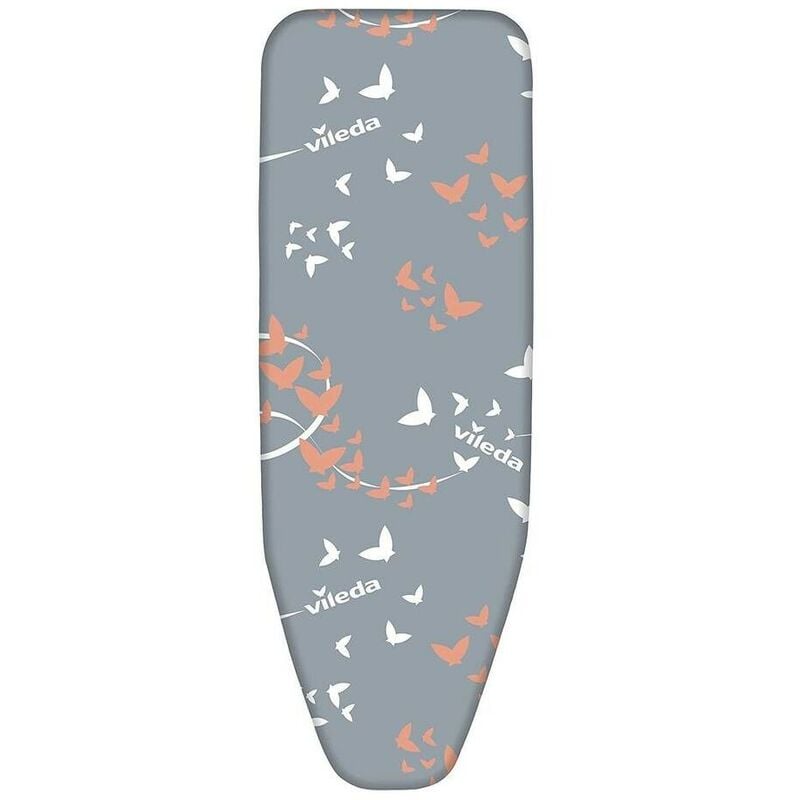 VILEDA 163229 - Funda para tabla de planchar Premium 2en1 3 capas, gris y blanco.