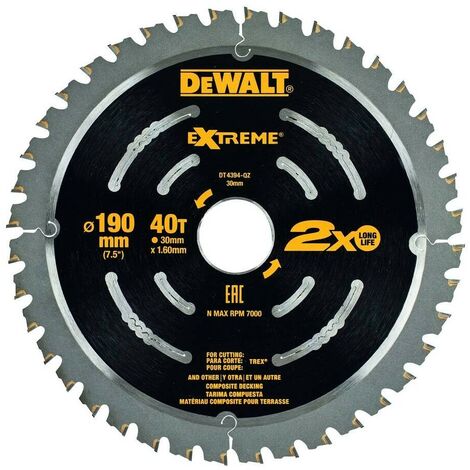 Dewalt Dt Qz Hoja De Sierra Circular Para Suelos Compuestos Mm