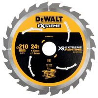 DEWALT DT99565-QZ - Hojas para Sierra Circular Estacionaria XR EXTREME RUNTIME 210mm x 30mm 24D 20º