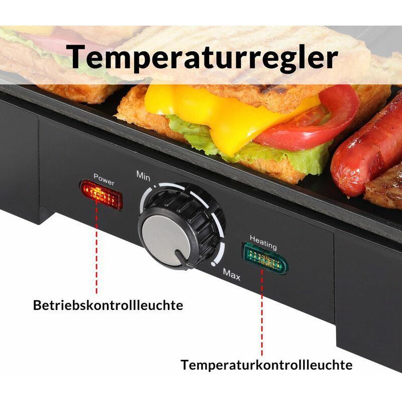 Parrilla eléctrica multifunción grill para asar carne paninis bocadillos  sandwichera barbacoa de mesa 2200V