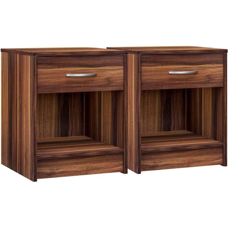 Deuba Set de 2 mesitas de noche con cajón Merano 50x40x35 cm mesa auxiliar para libros dormitorio