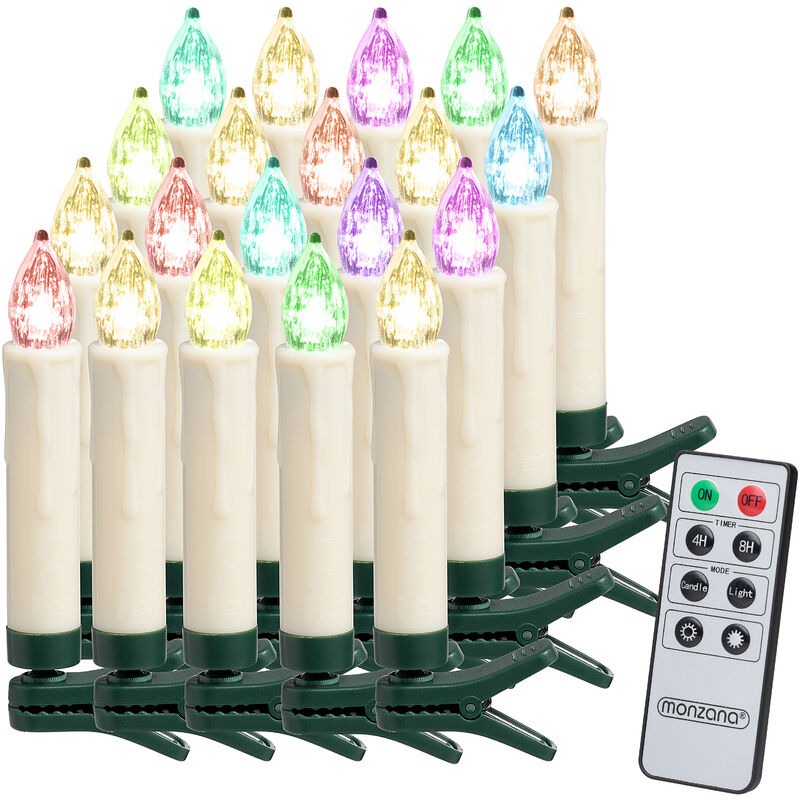 luces de velas sin llama regulables cadena de luz blanca cálida para árbol de Navidad decoración navideña Clanmacy 30 velas LED velas navideñas inalámbricas con temporizador de control remoto 