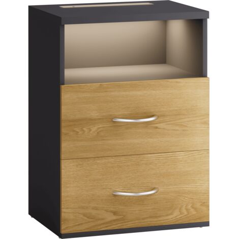 CASARIA® Set 2 Houten Nachtkastjes 41x39x28cm Lade & Opbergvak Nachttafeltje Ladekastje Bijzettafeltje Wit
