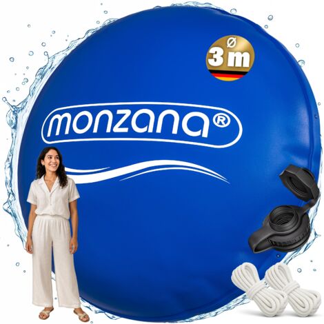 MONZANAÂ® CojÃ­n Redondo Piscina XXL Cubierta Inflable Aire 3m 4m ProtecciÃ³n Invierno Cuerdas FijaciÃ³n Kit ReparaciÃ³n Resistente Intemperie Rayos UV Ã˜ 3m (1/5)